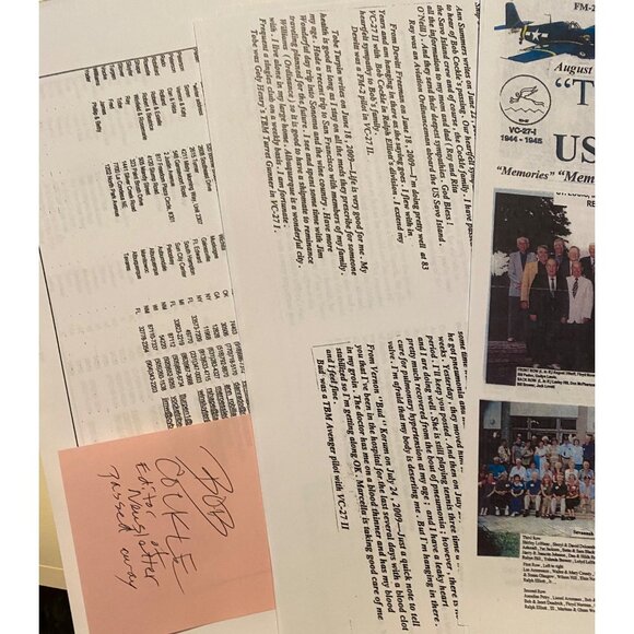 USS Savo Island VC-27 Reunion Memorabilia Collection With Orders Of The Day & Ph - Picture 5 of 6